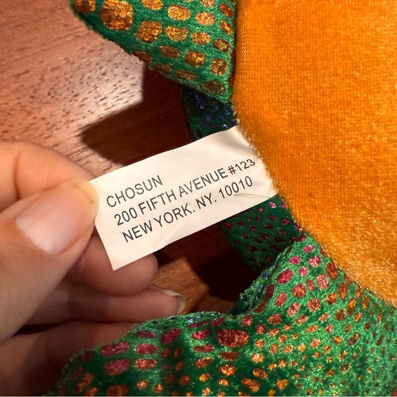 Vtg Chosun Iridescent Turtle Plush Green Teal Gold Metallic Stuffed Animal As-Is - Picture 3 of 6